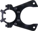Allstar Performance Caliper Brackets ALL42133 Brake Mounting Brackets, Steel, Black, Designed for GM Metric Calipers with 5 1/2 in. Bolt Spacing, Rear Left/Rear Right, Each thumbnail 1