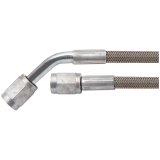Allstar Performance Braided Steel Lines ALL46301-14 Brake Lines, Stainless Steel, -3 AN, Straight, Female Threads, 14.00 in. Length, Each thumbnail 1