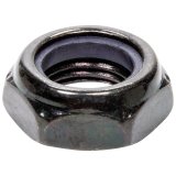 Allstar Performance Nuts ALL17048 black anodized steel 1/2 in-20 nylon lock nuts are a lightweight option to keep fasteners thumbnail 1