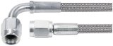 Allstar Performance Braided Steel Lines ALL46304-15 Brake Line, Tube Style, -3 AN Hose Size, Stainless Steel, Straight -3 AN Female Threads, 90 degree -3 AN Female Threads, 15 in. Length, Each thumbnail 1