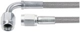 Allstar Performance Braided Steel Lines ALL46304-15 Brake Line, Tube Style, -3 AN Hose Size, Stainless Steel, Straight -3 AN Female Threads, 90 degree -3 AN Female Threads, 15 in. Length, Each thumbnail 2