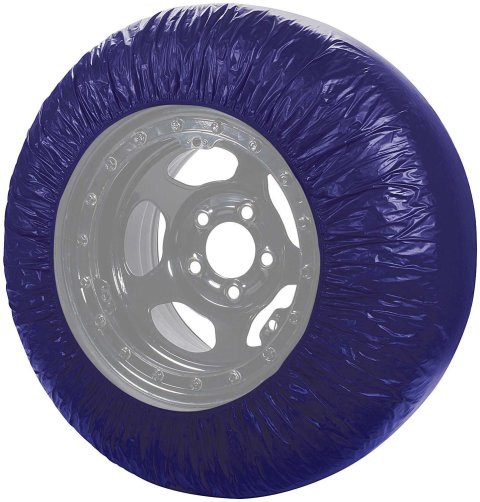 Allstar Performance Easy Wrap Tire Covers ALL44222 Covers, Wrap, Race Cover Style, Wraparound, Plastic, Blue, 85.00 - 89.00 in. Diameter, Set of 4