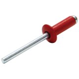 Allstar Performance Small Head Rivets ALL18002 Rivets, Red, Steel, Aluminum, Size 3/16 in., Diameter 3/8 in., Grip Range 0.250-0.375 in., Set of 250. thumbnail 2