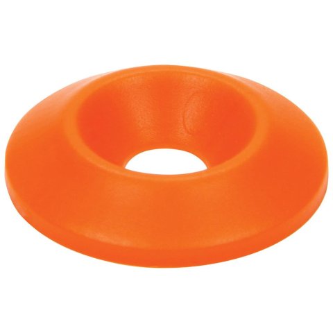 Allstar Performance Countersunk Washers ALL18694-50 Body Fasteners, Plastic Washer 1/4 in x 1 in, Orange