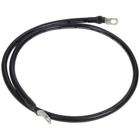 Allstar Performance Ground Straps ALL76341-25 Battery Cable, Cable, 25 in. Length, Black PVC Jacket, 3/8 in. Eyelet Ends, Copper Stranded Wire, 4-gauge, Each