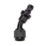 Allstar Performance Hose Ends ALL49423 End Pushlock Black Aluminum 30 Deg Elbow -8 thumbnail 1