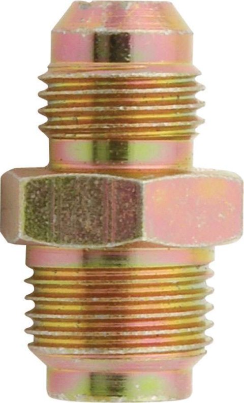 Allstar Performance Power Steering Fittings ALL48215 Fitting, Adapter, AN to Inverted Flare, Straight, Steel, Gold Iridited, -6 AN, 5/8 in.-18, Inverted Flare, Each thumbnail 2