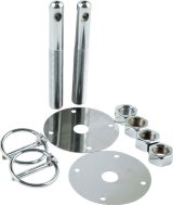 Allstar Performance Hood Pin Kits ALL18512 Pins, Torsion Pin-Style, 4.000 in. Long, 1/2 in. Diameter, Steel, Chrome Plated, Kit thumbnail 1