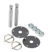 Allstar Performance Hood Pin Kits ALL18512 Pins, Torsion Pin-Style, 4.000 in. Long, 1/2 in. Diameter, Steel, Chrome Plated, Kit thumbnail 2