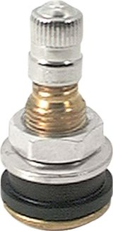 Allstar Performance Brass Valve Stems ALL44134 Stem, Short, Brass/Stainless Steel, Bolt-On, Stems, Caps, Each thumbnail 1