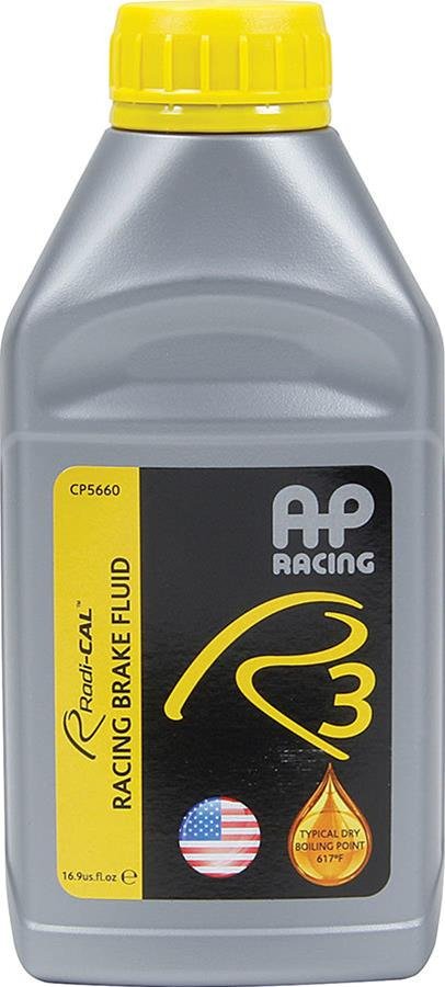 Allstar Performance AP Radi-CAL R3 Brake Fluid ALL78116 Fluid, DOT 4, Extreme Hi-Temperature, 608 Degrees Fahrenheit, 16.9 fluid oz. Bottle, Each thumbnail 1