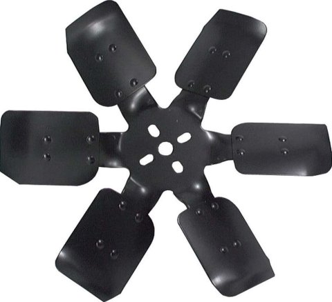 Allstar Performance 6-Blade Fans ALL30103 Fan Blade, Steel, Black, 17 in. Diameter, 5/8 in. Pilot, Each