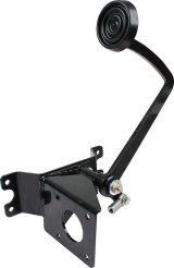 Allstar Performance Universal Brake Pedal Assemblies ALL41015 Assembly, Side Mount, Steel, Black, Round Pedal, Black Rubber Pad, Each thumbnail 2