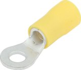 Allstar Performance Terminal Connectors ALL76052 Electrical Wiring Connectors, Tin Plated Copper, #8 Stud Ring, Male, PVC Insulated, 10-12 Gauge, Set of 20 thumbnail 1