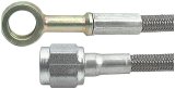 Allstar Performance Braided Steel Lines ALL46340-44 Brake Hoses, Individual, Brake Lines, Assembled, -3 AN Size, Stainless Outer, 44 in. Length, Each thumbnail 1