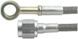 Allstar Performance Braided Steel Lines ALL46340-44 Brake Hoses, Individual, Brake Lines, Assembled, -3 AN Size, Stainless Outer, 44 in. Length, Each thumbnail 2