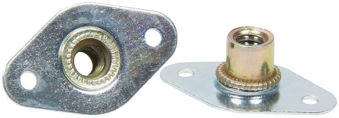Allstar Performance Quick-Turn Fastener Insert Plates ALL19420-10 Brackets, Plate, Rivet, 1.000 in. Width, Set of 10