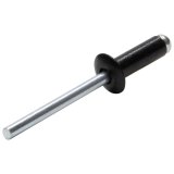 Allstar Performance Small Head Rivets ALL18003 Rivets, Black, Steel, Aluminum, Size 3/16 in., Diameter 3/8 in., Grip Range 0.250-0.375 in., Set of 250. thumbnail 2