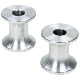 Allstar Performance Hourglass Spacers ALL18836 Spacers, Spacers, Aluminum, Natural, 1/2 in. I.D. X 1 in. O.D. X 1-1/2 in., Pair thumbnail 1