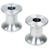 Allstar Performance Hourglass Spacers ALL18836 Spacers, Spacers, Aluminum, Natural, 1/2 in. I.D. X 1 in. O.D. X 1-1/2 in., Pair thumbnail 2