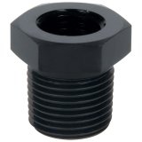 Allstar Performance NPT Reducer Fittings ALL49774 Fitting, Reducer, Aluminum, Black Anodized, Straight, 1/2 in. NPT, Male Threads, 1/4 in. NPT, Female Threads, Each thumbnail 2