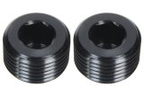 Allstar Performance NPT Plug Fittings ALL49801 Fitting, Plug, Aluminum, Black Anodized, 1/8 in. NPT, Male Threads, Pair thumbnail 1