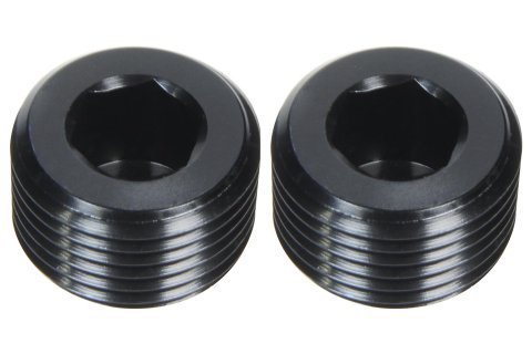 Allstar Performance NPT Plug Fittings ALL49801 Fitting, Plug, Aluminum, Black Anodized, 1/8 in. NPT, Male Threads, Pair