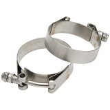 Allstar Performance T-Bolt Band Clamps ALL18350 Hose Clamps, Clamps, Stainless Steel, Natural, 2.375 in. to 2.750 in., Pair thumbnail 2