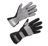 Allstar Performance SFI 3.3/1 Driving Gloves ALL911012 Gloves, Single Layer, Aramid, 3.3/1, Black/Gray, Medium. Pair thumbnail 1