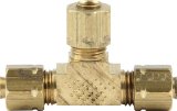 Allstar Performance Brake Fittings ALL48035 Fitting, Tee, Brass, Natural, 3/16 in. Male, Each thumbnail 1