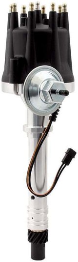 Allstar Performance High Distributors ALL81216 Distributor, Male HEI, Magnetic Pickup, Mechanical Advance, Vacuum Advance, Black Cap, Chevy, Big/Small Block thumbnail 1