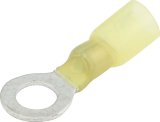 Allstar Performance Terminal Connectors ALL76085 Electrical Wiring Connectors, Tin Plated Copper, 5/16 in. Stud Ring with Shrink Sleeve, Male, 10-12 Gauge, Set of 10 thumbnail 1