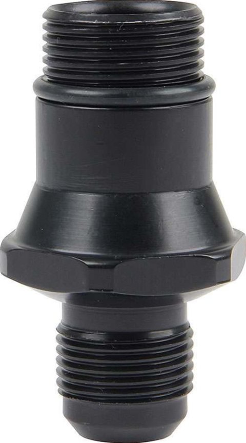 Allstar Performance Adapter Fittings ALL31138 Fitting, Adapter, AN to Straight Cut, Straight, Aluminum, Black Anodized, 1 1/4-12 in., -12 AN, Each