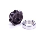 Allstar Performance Fill Plug Kits ALL36164 Cap Kits, Weld-on, Billet Aluminum, Black Anodized, 1 1/2-12 in.Thread Size, Kit thumbnail 1