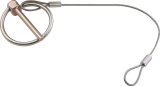 Allstar Performance Replacement Hood Pin Clips ALL18462 Components, Torsion Clip, Steel, Natural, 3/16 in. Clip Includes 10 in. Steel Braided Lanyard, Each thumbnail 1