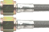 Allstar Performance Braided Steel Lines ALL46400-26 Brake Lines, Stainless Steel, - 4 AN, Straight, Female Threads, 26.00 in. Length, Each thumbnail 1