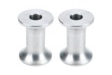 Allstar Performance Hourglass Spacers ALL18838 Spacers, Spacers, Aluminum, Natural, 1/2 in. I.D. X 1-1/2 in. O.D. X 2 in., Pair thumbnail 1