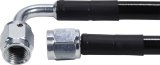 Allstar Performance Coated Stainless Steel Lines ALL48434-12 AN Hose Hose Assemblies, -3 AN Size, Braided Stainless, PTFE Lined, Straight/90 degree Female Threads Ends, Fittings, 12 in. Hose Length, Each thumbnail 1