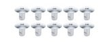 Allstar Performance Oversized Oval Head Button Fasteners ALL19180 Quick Fasteners, Button, Allen Head, Aluminum, Cadium Plated, 0.44 in. Shank Diameter, 0.50 in. Shank Length, Set of 10 thumbnail 1