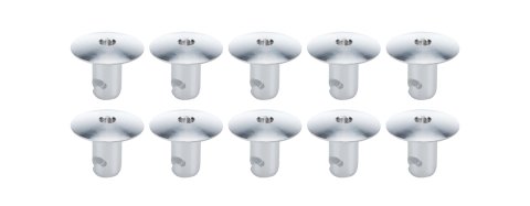 Allstar Performance Oversized Oval Head Button Fasteners ALL19180 Quick Fasteners, Button, Allen Head, Aluminum, Cadium Plated, 0.44 in. Shank Diameter, 0.50 in. Shank Length, Set of 10