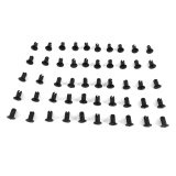 Allstar Performance Oval Head Button Fasteners ALL19225 Quick Fasteners, Fasteners, Slotted Head, Steel, Black, 0.25 in. Shank Diameter, 0.40 in. Shank Length, Set of 50 thumbnail 1