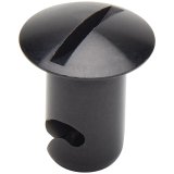 Allstar Performance Oval Head Button Fasteners ALL19281 Quick Fasteners, Fasteners, Slotted Head, Aluminum, Black, 0.44 in. Shank Diameter, 0.40 in. Shank Length, Set of 10 thumbnail 1
