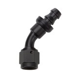 Allstar Performance Hose Ends ALL49433 End Pushlock Black Aluminum 45 Deg Elbow -8 thumbnail 1