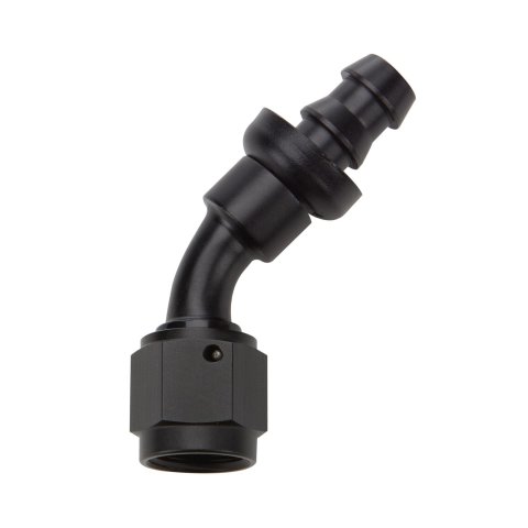 Allstar Performance Hose Ends ALL49433 End Pushlock Black Aluminum 45 Deg Elbow -8