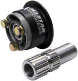 Allstar Performance Steering Wheel Disconnects ALL52304 Quick-Disconnect, Aluminum, Black, for Aftermarket Wheels, Weld-On 3/4 in. Shaft, Each thumbnail 1