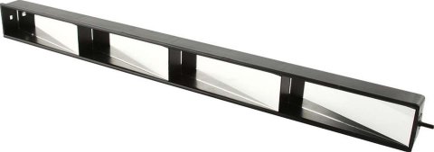 Allstar Performance Race Mirrors ALL76404 Mirror, 4-Panel, Rectangular, ABS Plastic, 27 3/4 in. x 2 3/8 in., 4 Panel, Black, Kit
