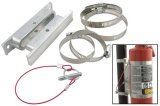 Allstar Performance Quick-Release Fire Extinguisher Brackets ALL10510 Bracket, Band Clamp, Aluminum, Natural, 2.5 lb. Extinguishers, Kit thumbnail 2