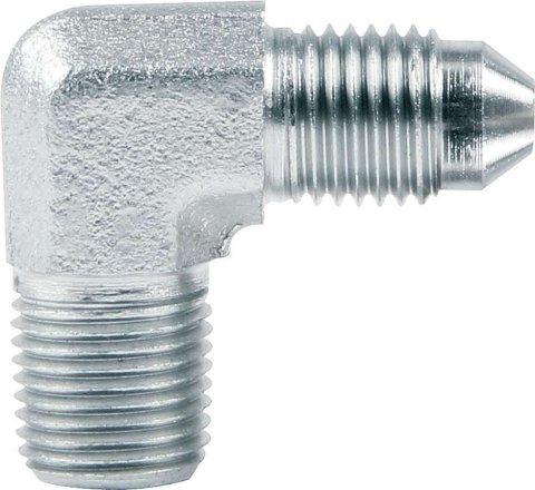 Allstar Performance Brake Fittings ALL50018 Fitting, Adapter, AN to NPT, 90 Degree, Steel, Zinc, -3 AN, 1/8 in. NPT, Each thumbnail 2