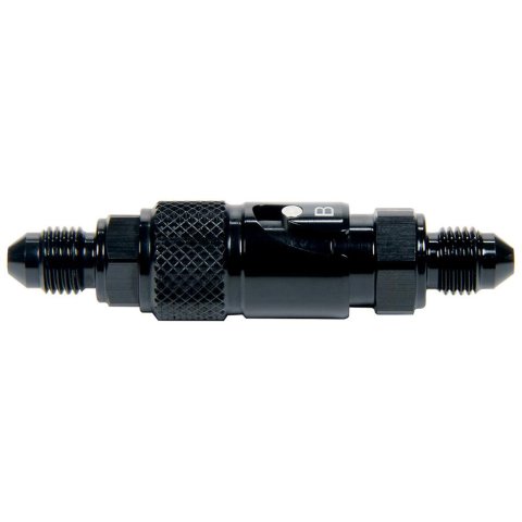 Allstar Performance Quick-Disconnect Couplings ALL50212 Fitting, Coupling, Quick Disconnect, Straight, Aluminum, Black Anodized, -3 AN, Each