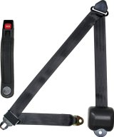 Allstar Performance Seat Belts ALL98117 Belt, Three Point, Charcoal, Retractable, Each thumbnail 1